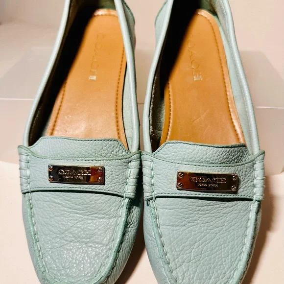 Coach Shoes Coach Shoes Fredrica Driving Loafers Aqua Blue